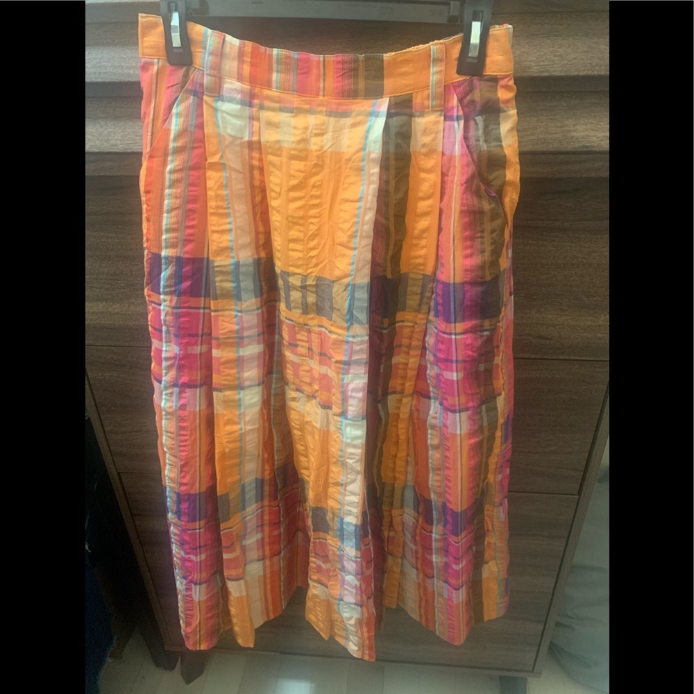 Anthropologie Mulit-Color plaid skirt Size S NWT